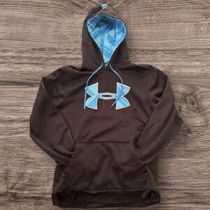 Under Armour Black Hoodie with Blue Accents